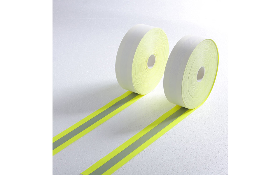 All cotton fluorescent yellow flame retardant warning tape