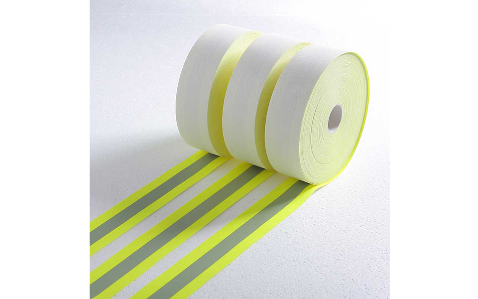 All cotton fluorescent yellow flame retardant warning tape